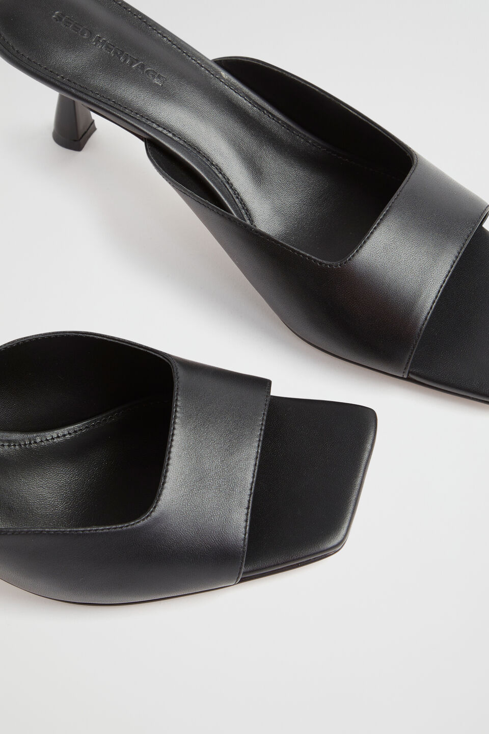 Kaya Peeptoe Mule  Black