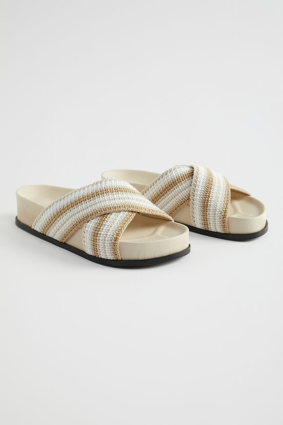 Annika Crochet Slide  Stone Annika Crochet Slide  Stone  hi-res