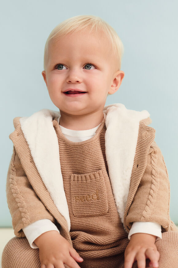 Cable Knit Jacket  Biscuit Cable Knit Jacket  Biscuit  hi-res