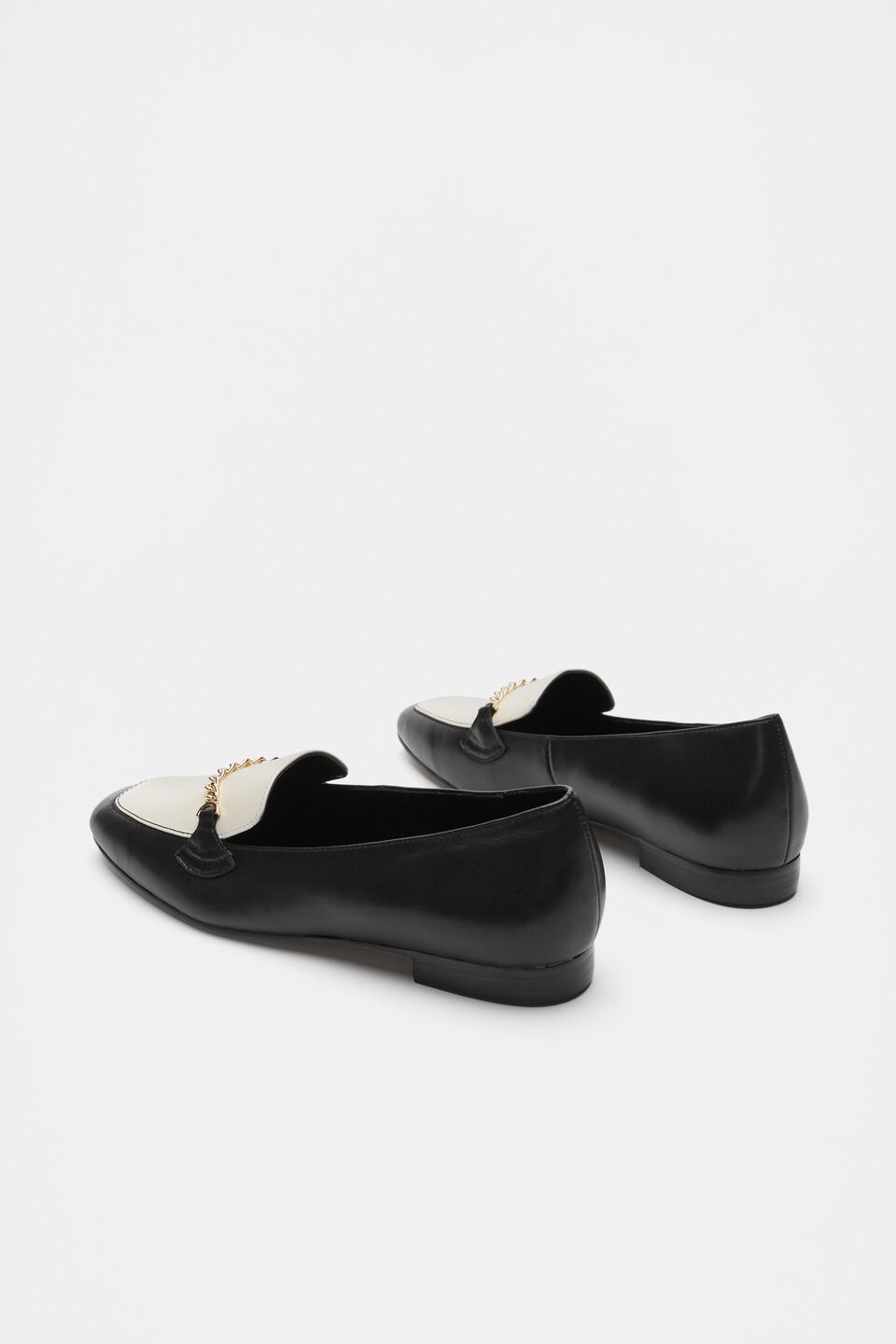 Portia Two Tone Loafer  Black Cream