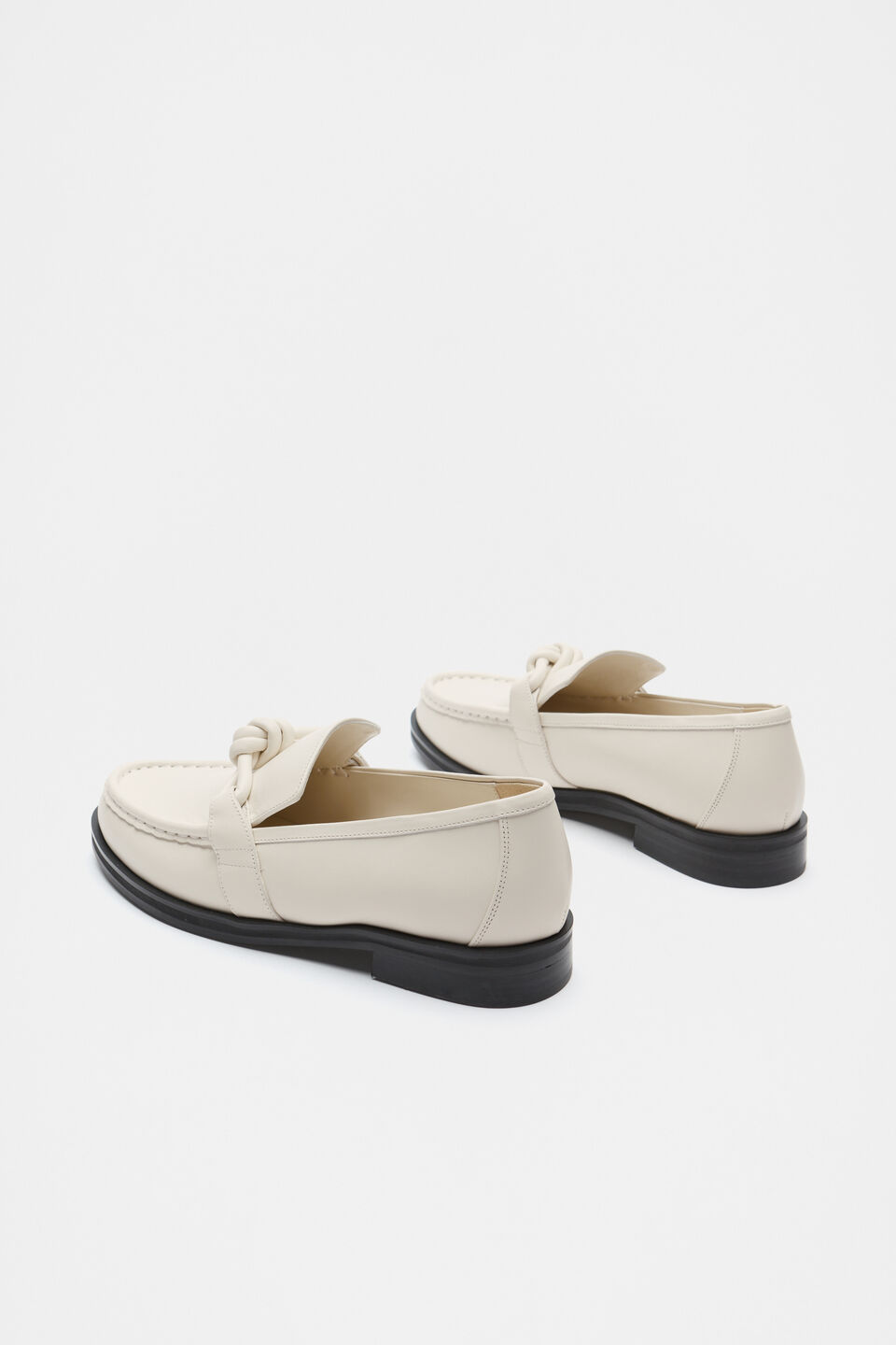 Dakota Knot Detail Loafer  Cream