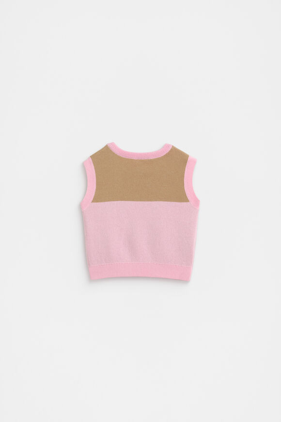 Logo Knit Vest  Petal Pink Logo Knit Vest  Petal Pink  hi-res