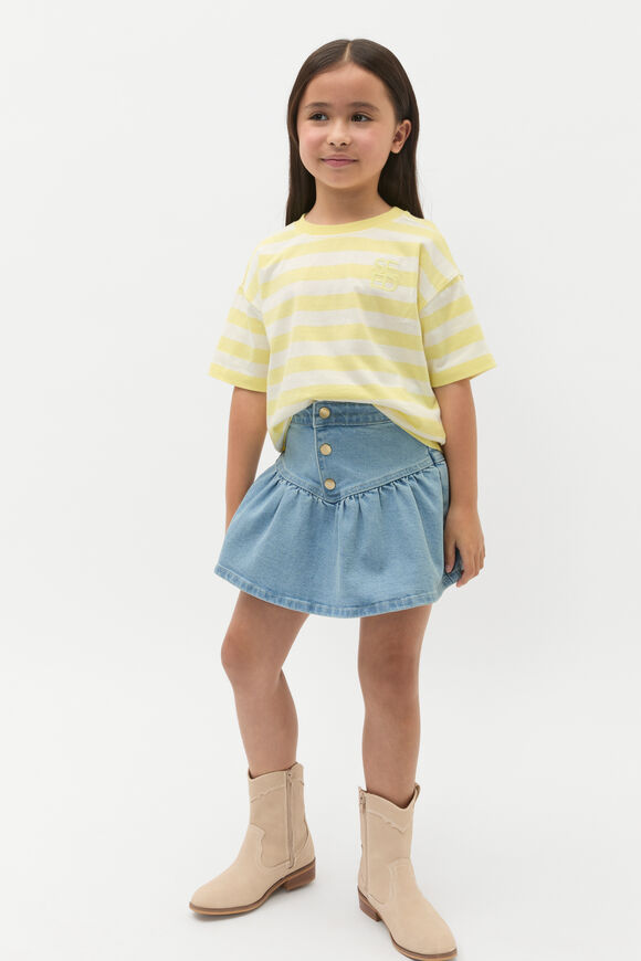 Core Stripe Tee  Lemon Drop Core Stripe Tee  Lemon Drop  hi-res