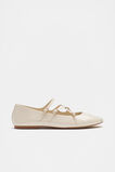 Cameron Triple Strap Ballet Flat  Cream Patent  hi-res