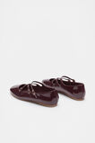Cameron Triple Strap Ballet Flat  Dark Plum Patent  hi-res