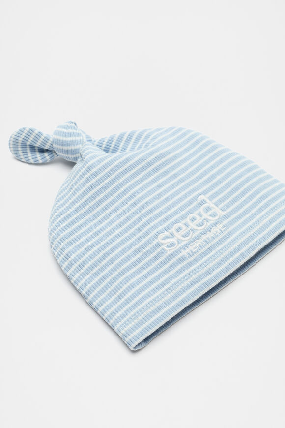 Core Logo Knot Hat  Blue Stripe Core Logo Knot Hat  Blue Stripe  hi-res