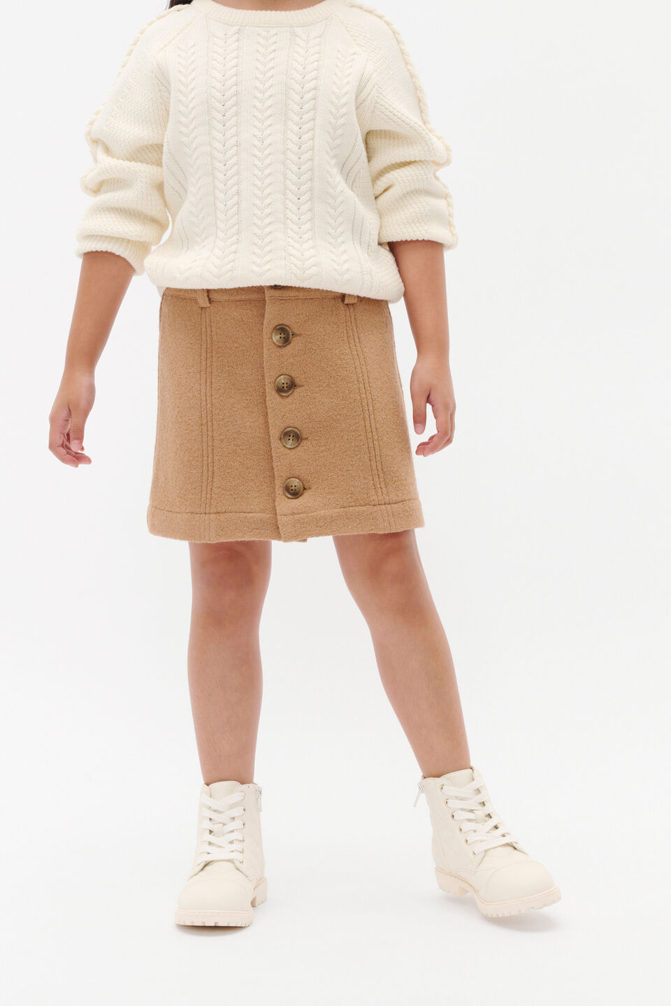 Boucle Skirt  Salted Caramel