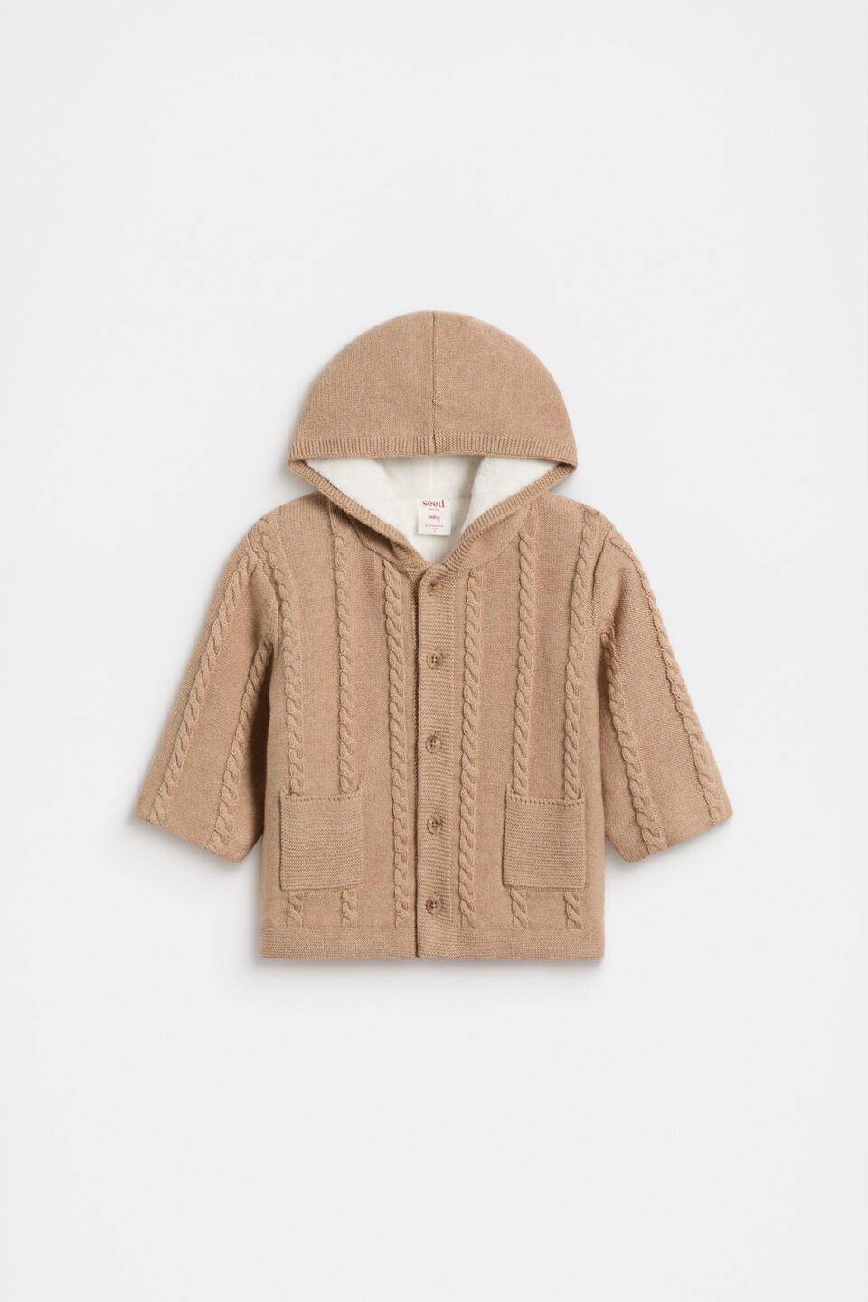 Cable Knit Jacket  Biscuit