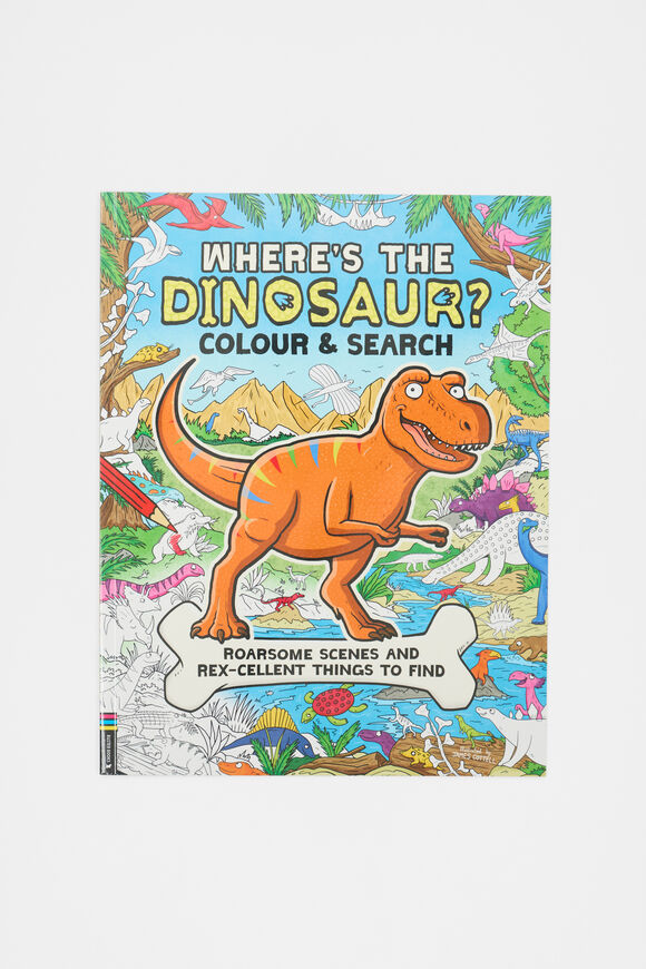 Where's The Dinosaur? Colour And Search Book  Multi Where's The Dinosaur? Colour And Search Book  Multi  hi-res