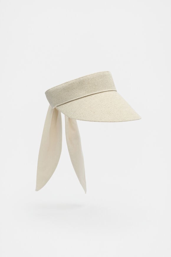 Textured Bow Detail Visor  Tofu Textured Bow Detail Visor  Tofu  hi-res