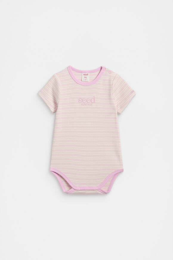 Logo Rib Bodysuit  Blossom Logo Rib Bodysuit  Blossom  hi-res