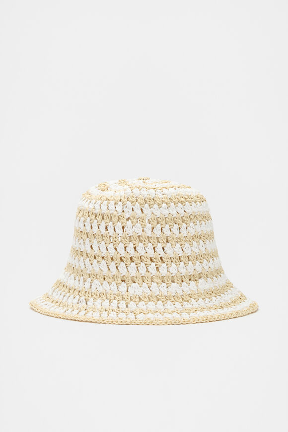 Two Tone Bucket Hat  Cream Two Tone Bucket Hat  Cream  hi-res