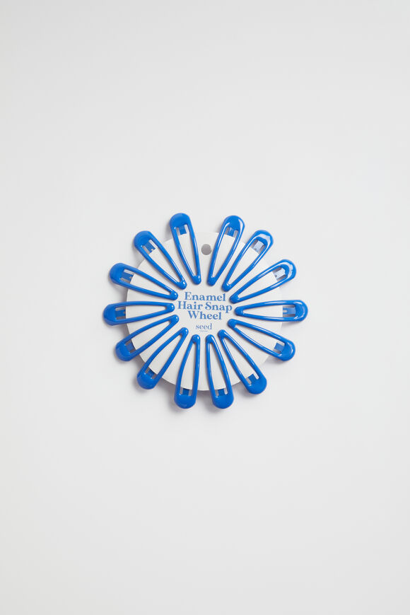 Enamel Hair Snap Wheel  Royal Blue Enamel Hair Snap Wheel  Royal Blue  hi-res