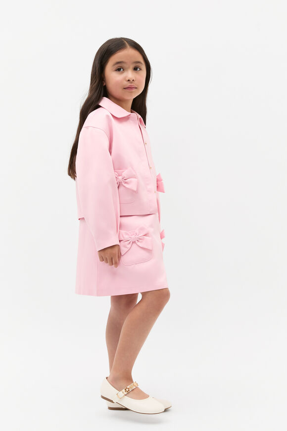 Bow Detail Jacket  Baby Pink Bow Detail Jacket  Baby Pink  hi-res