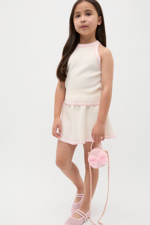 Crepe Knit Skirt  Classic Cream Crepe Knit Skirt  Classic Cream  hi-res