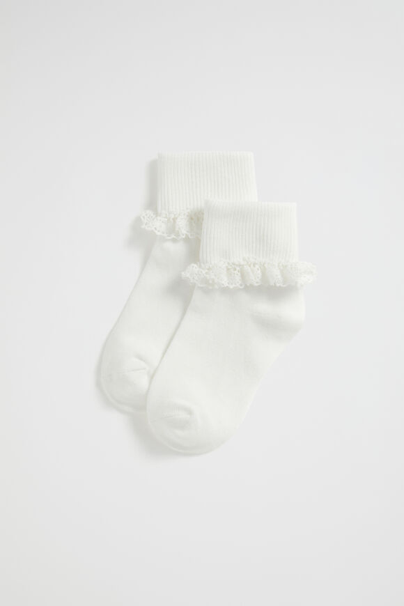 Frill Sock  Vanilla Frill Sock  Vanilla  hi-res
