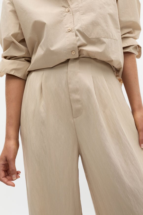 Relaxed High Waist Pant  Latte Relaxed High Waist Pant  Latte  hi-res