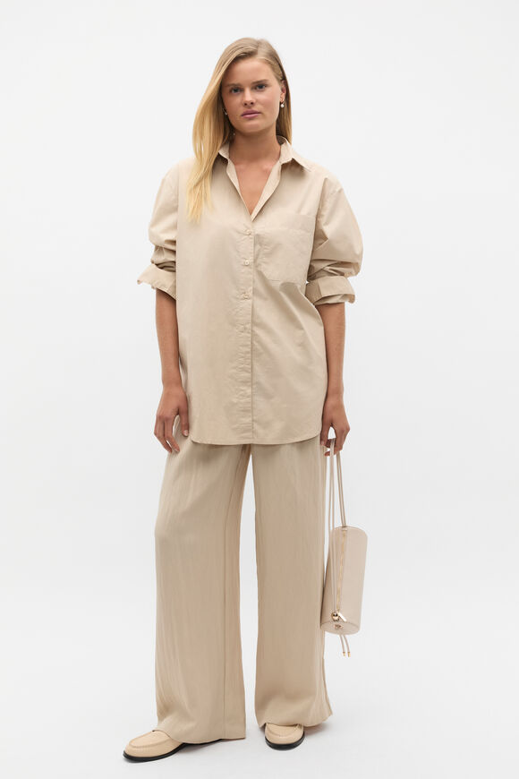 Relaxed High Waist Pant  Latte Relaxed High Waist Pant  Latte  hi-res