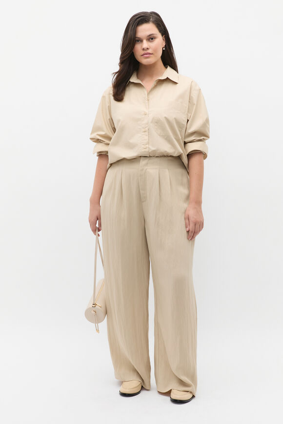 Relaxed High Waist Pant  Latte Relaxed High Waist Pant  Latte  hi-res