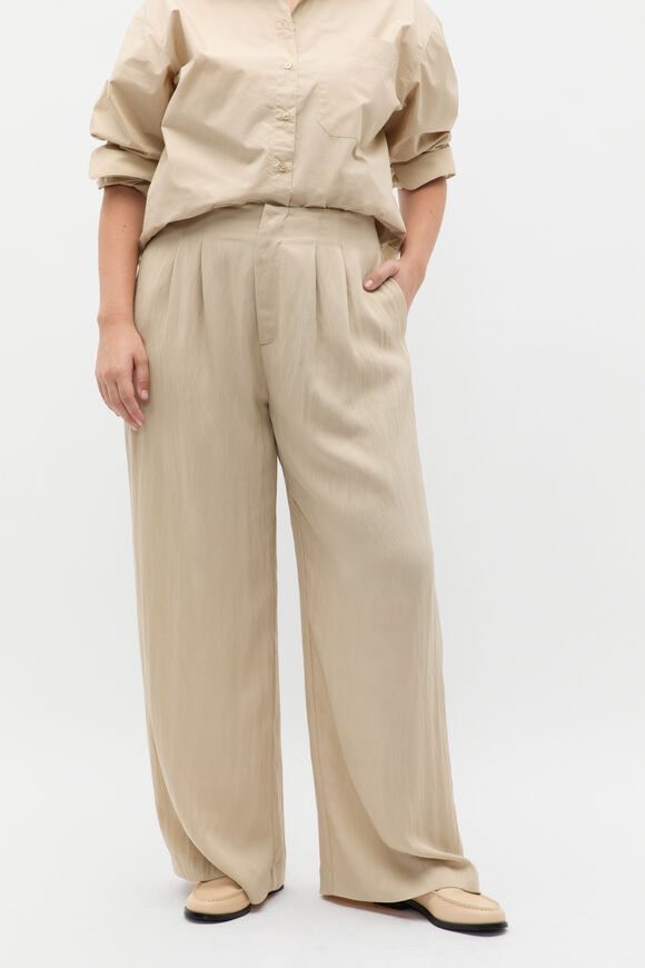 Relaxed High Waist Pant  Latte Relaxed High Waist Pant  Latte  hi-res
