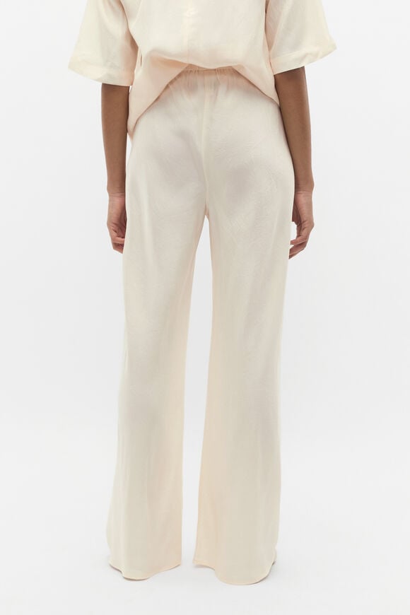 Crinkled Satin Pant  Coconut Cream Crinkled Satin Pant  Coconut Cream  hi-res