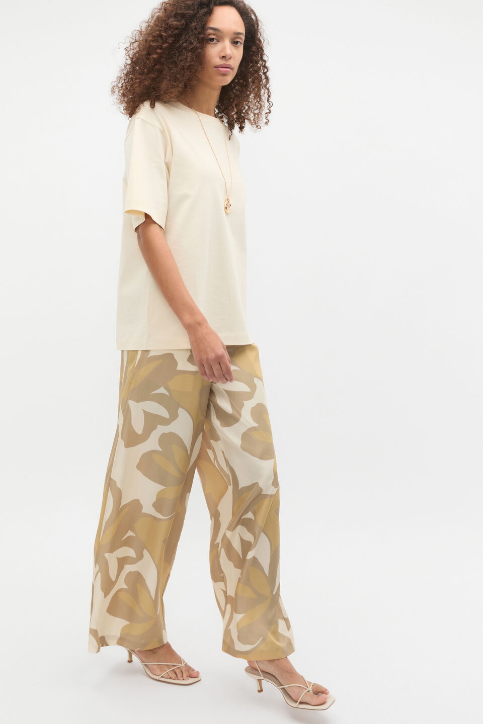 Satin Printed Pant  Multi
