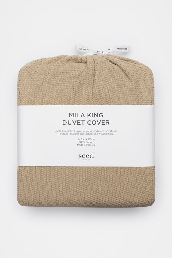 Mila King Duvet Cover  Rye Mila King Duvet Cover  Rye  hi-res