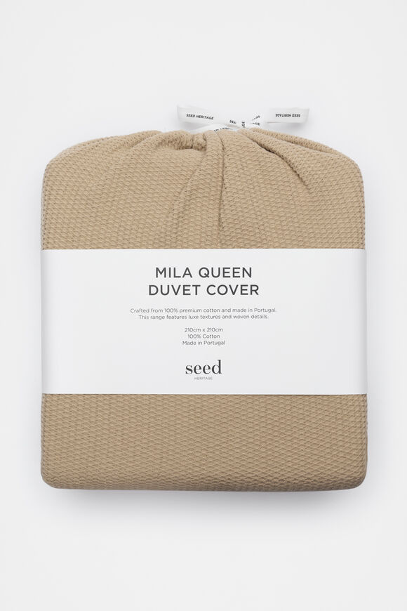 Mila Queen Duvet Cover  Rye Mila Queen Duvet Cover  Rye  hi-res
