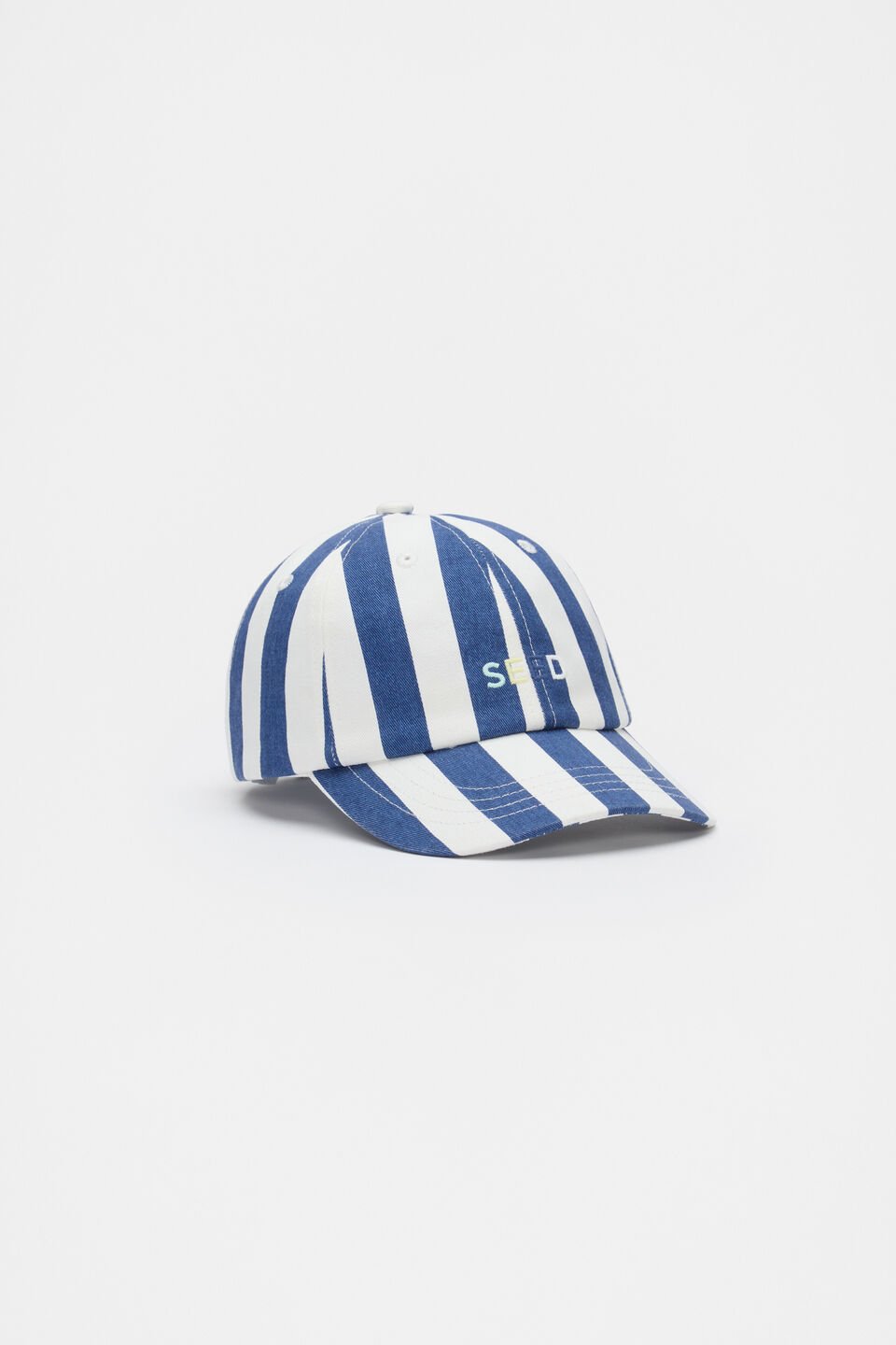 Stripe Cap  Washed Navy Stripe