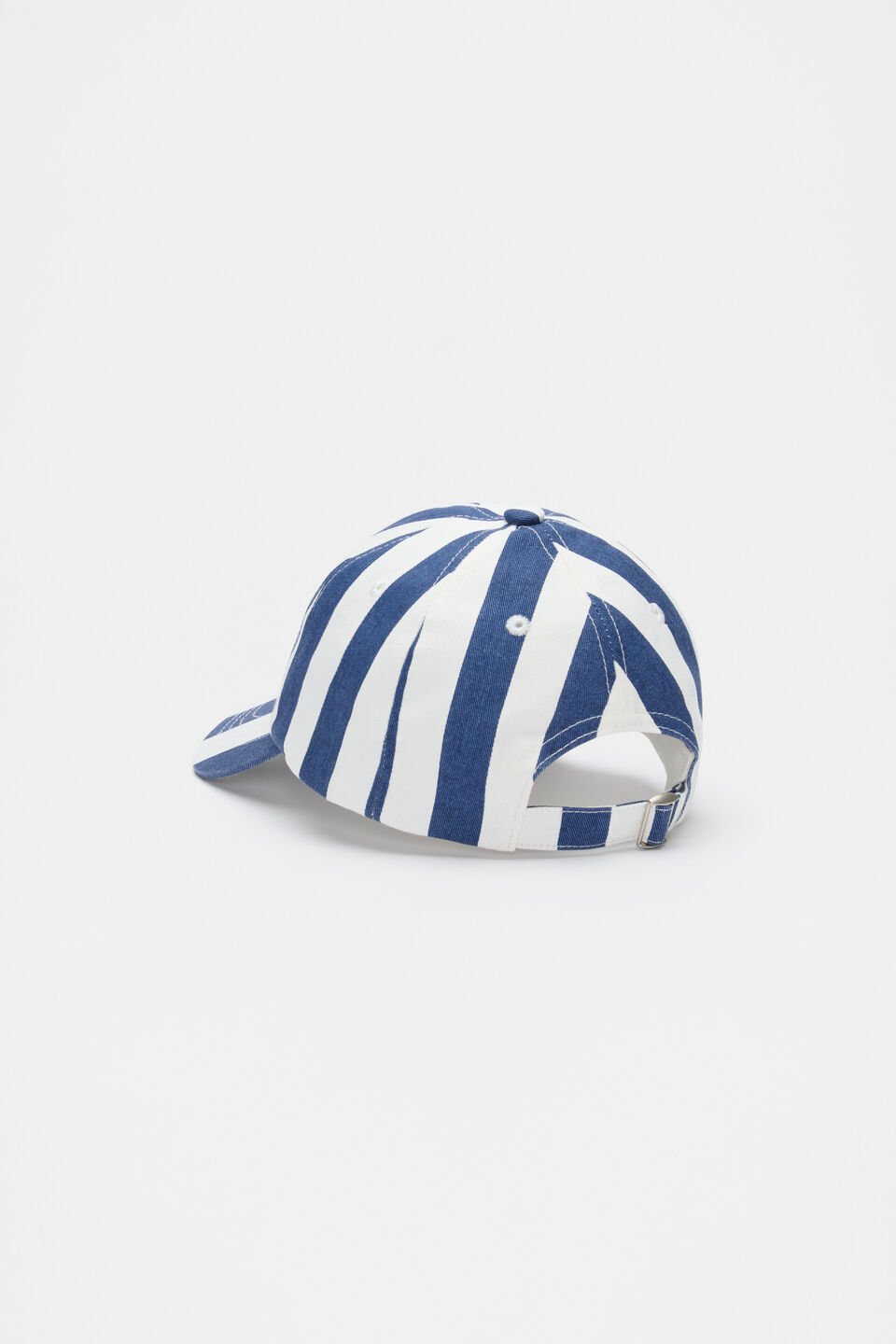 Stripe Cap  Washed Navy Stripe
