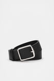 Abby Classic Leather Belt  Black Silver  hi-res
