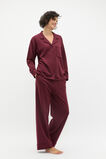 Jersey Button Through Top and Pant Set  Plum Red Marle  hi-res