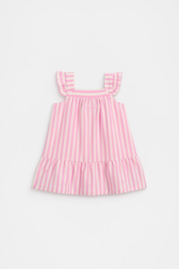 Stripe Logo Dress  Candy Pink Stripe Logo Dress  Candy Pink  hi-res