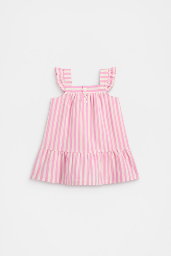 Stripe Logo Dress  Candy Pink Stripe Logo Dress  Candy Pink  hi-res
