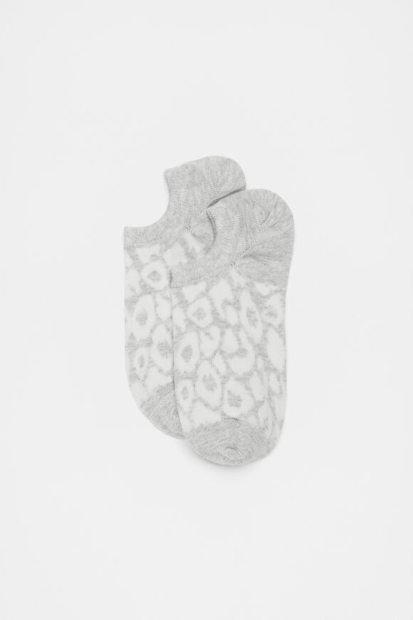 Ocelot Sneaker Sock  Light Grey Marle Ocelot Sneaker Sock  Light Grey Marle  hi-res