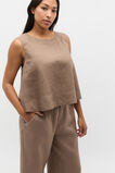 Core Linen Shell Top  Nutmeg Core Linen Shell Top  Nutmeg  hi-res