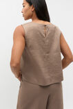 Core Linen Shell Top  Nutmeg Core Linen Shell Top  Nutmeg  hi-res
