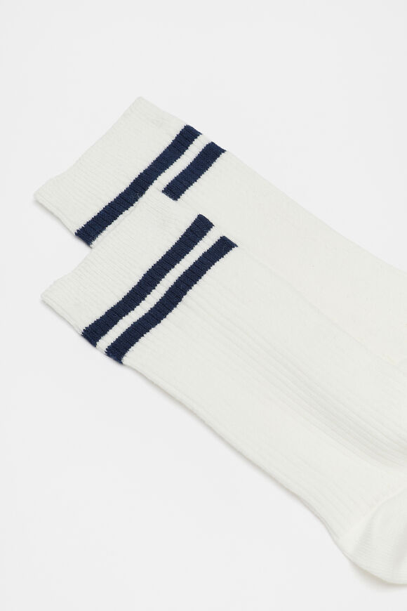 Stripe Rib Crew Sock  Twilight Blue Stripe Stripe Rib Crew Sock  Twilight Blue Stripe  hi-res