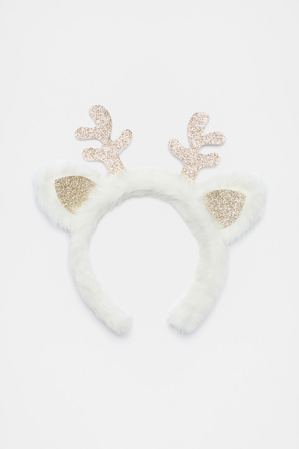 Fur Reindeer Headband  Classic Cream