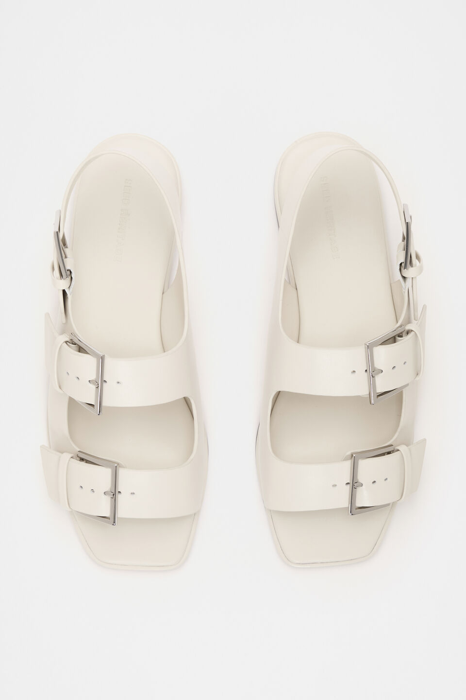 Iris Triple Buckle Sandal  Cream