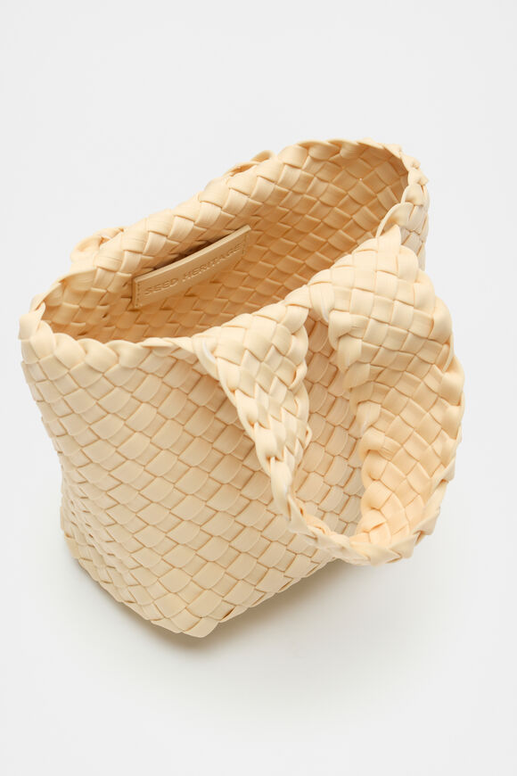 Woven Textured Mini Tote  Marzipan Woven Textured Mini Tote  Marzipan  hi-res