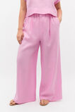 Linen Gathered Palazzo Pant  Fairy Floss Linen Gathered Palazzo Pant  Fairy Floss  hi-res