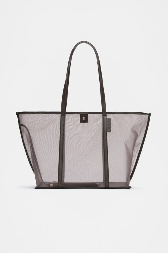 Mesh Tote  Chocolate Mesh Tote  Chocolate  hi-res
