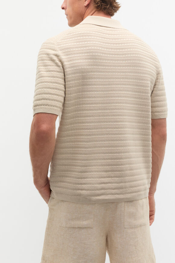 Patterned Knit Shirt  Almond Patterned Knit Shirt  Almond  hi-res