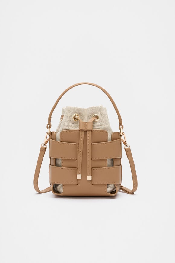 Woven Bucket Bag  Caramel Woven Bucket Bag  Caramel  hi-res