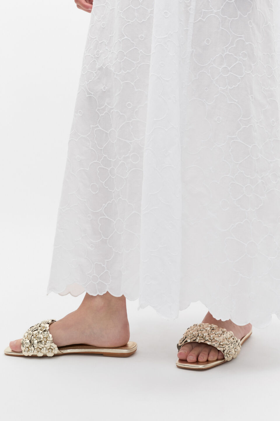 Faithe Slide  Pale Gold