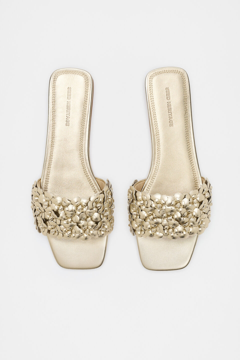 Faithe Slide  Pale Gold