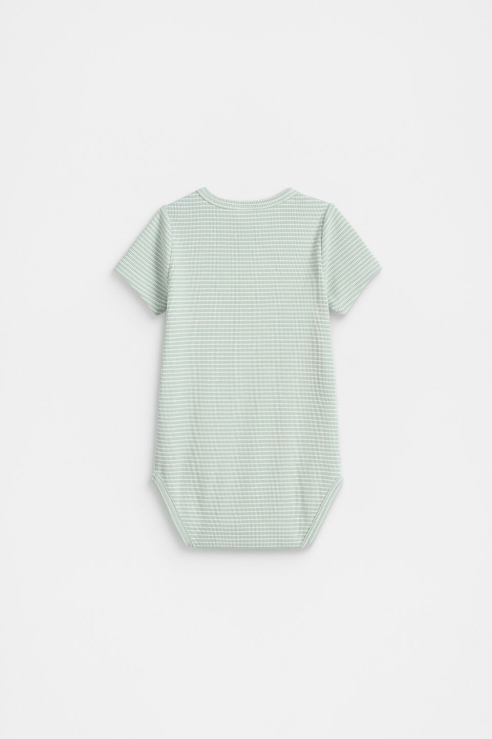 Core Rib Logo Bodysuit  Sage Stripe