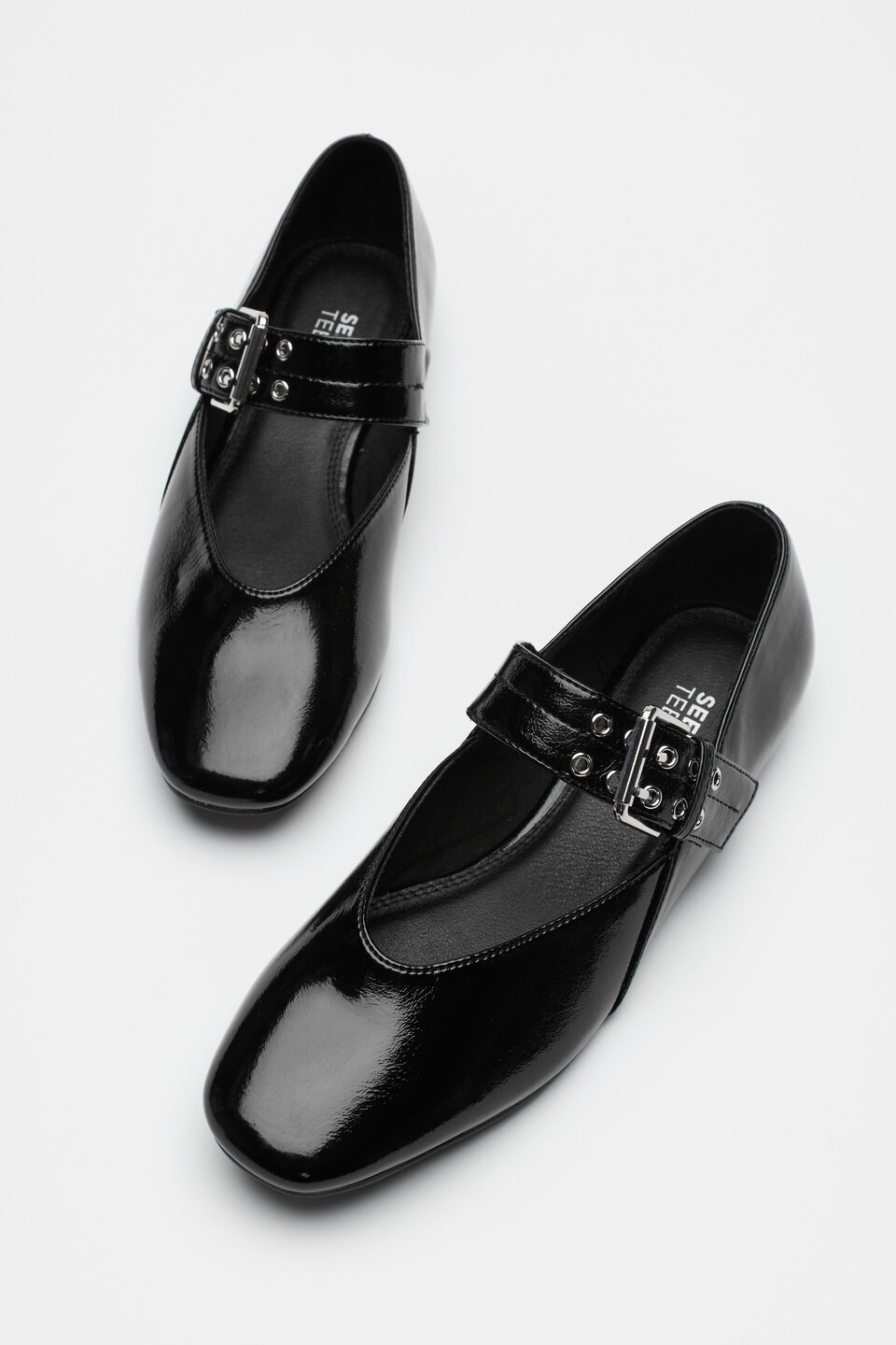 Buckle Ballet Flat  Black
