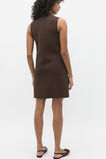 Crepe Knit Mock Neck Mini Dress  Dark Espresso Crepe Knit Mock Neck Mini Dress  Dark Espresso  hi-res